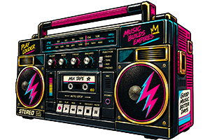 1980s boom box